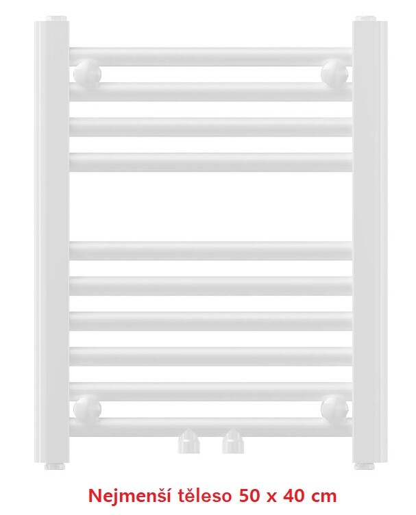 Eco produkty MARTIUS otopné těleso s bočním i středovým připojením 500x400 mm, rovný profil, bílé