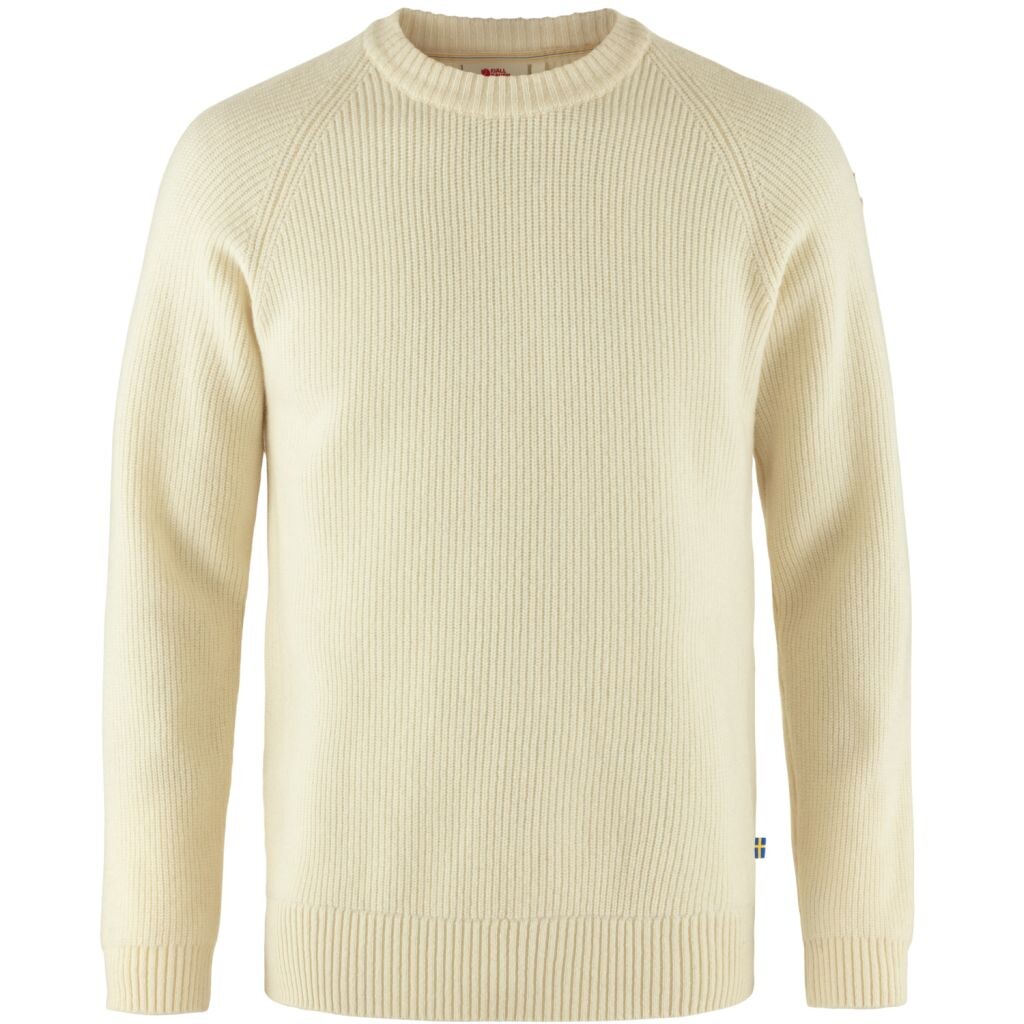 FJÄLLRÄVEN Övik Rib Sweater M, Chalk White velikost: M