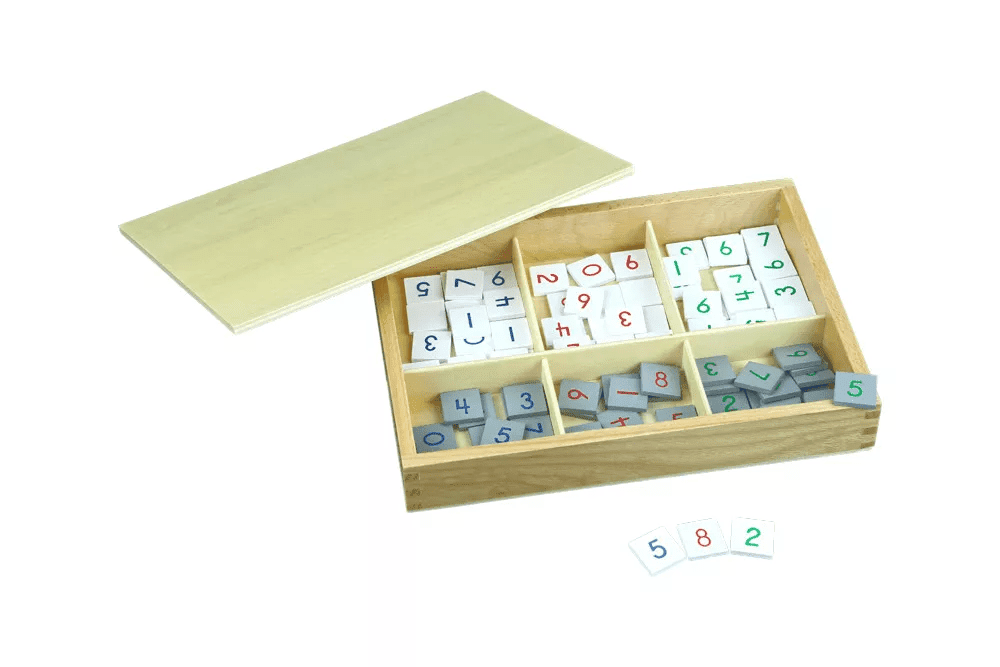 Moyo Montessori Moyo Montessori Čísla k Barevné tabuli pro násobení víceciferným činitelem