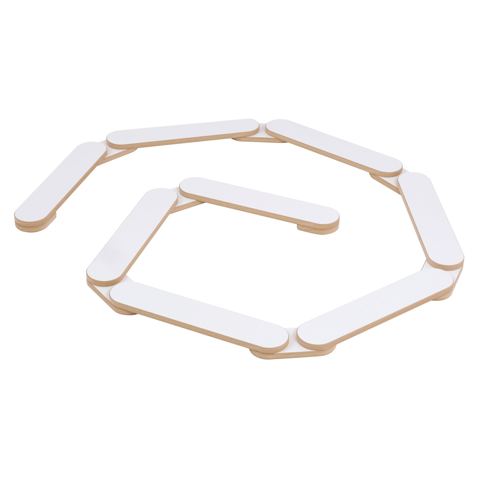 PLUSH NEST PLUSH NEST Balanční stezka pro děti RIVER – bílá, dřevěná