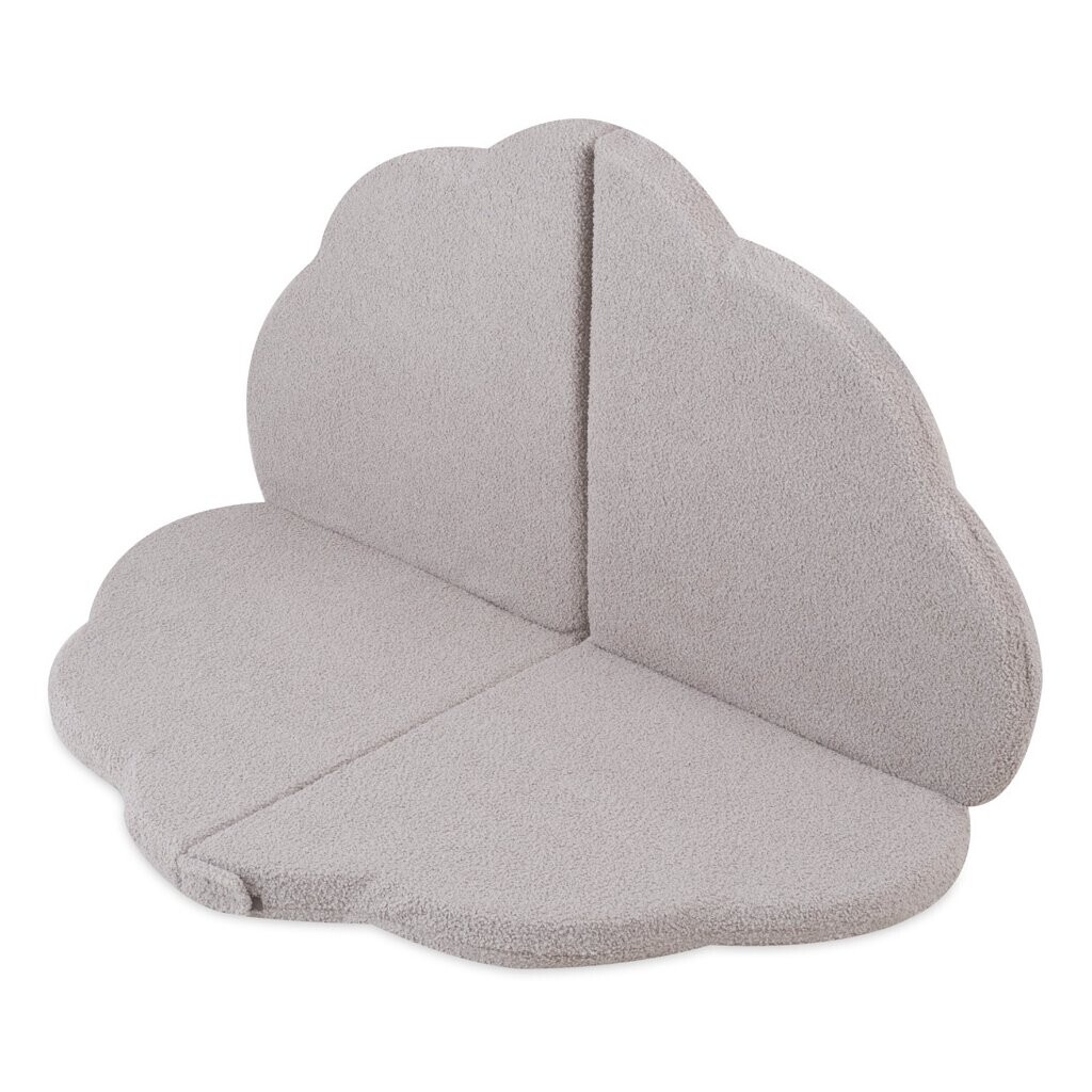 PLUSH NEST PLUSH NEST Dětská hrací podložka Nadýchaný květ – šedý beránek