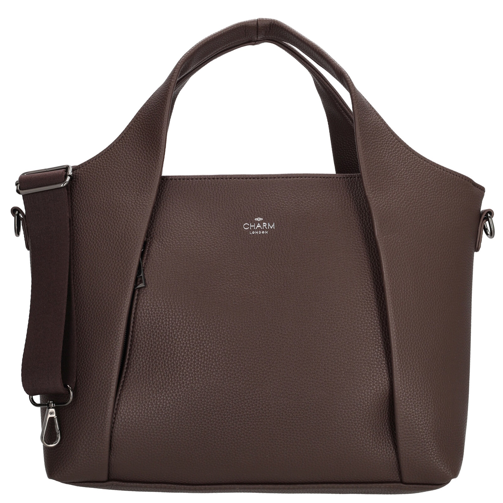 Prémiová kožená kabelka - Mulberry Street - Charm London - 15 L - tmavě hnědá