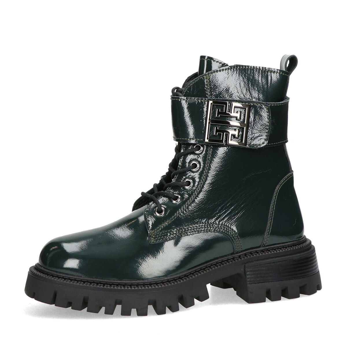 ETIMEĒ dámské kožené kotníkové kozačky - zelené - 36