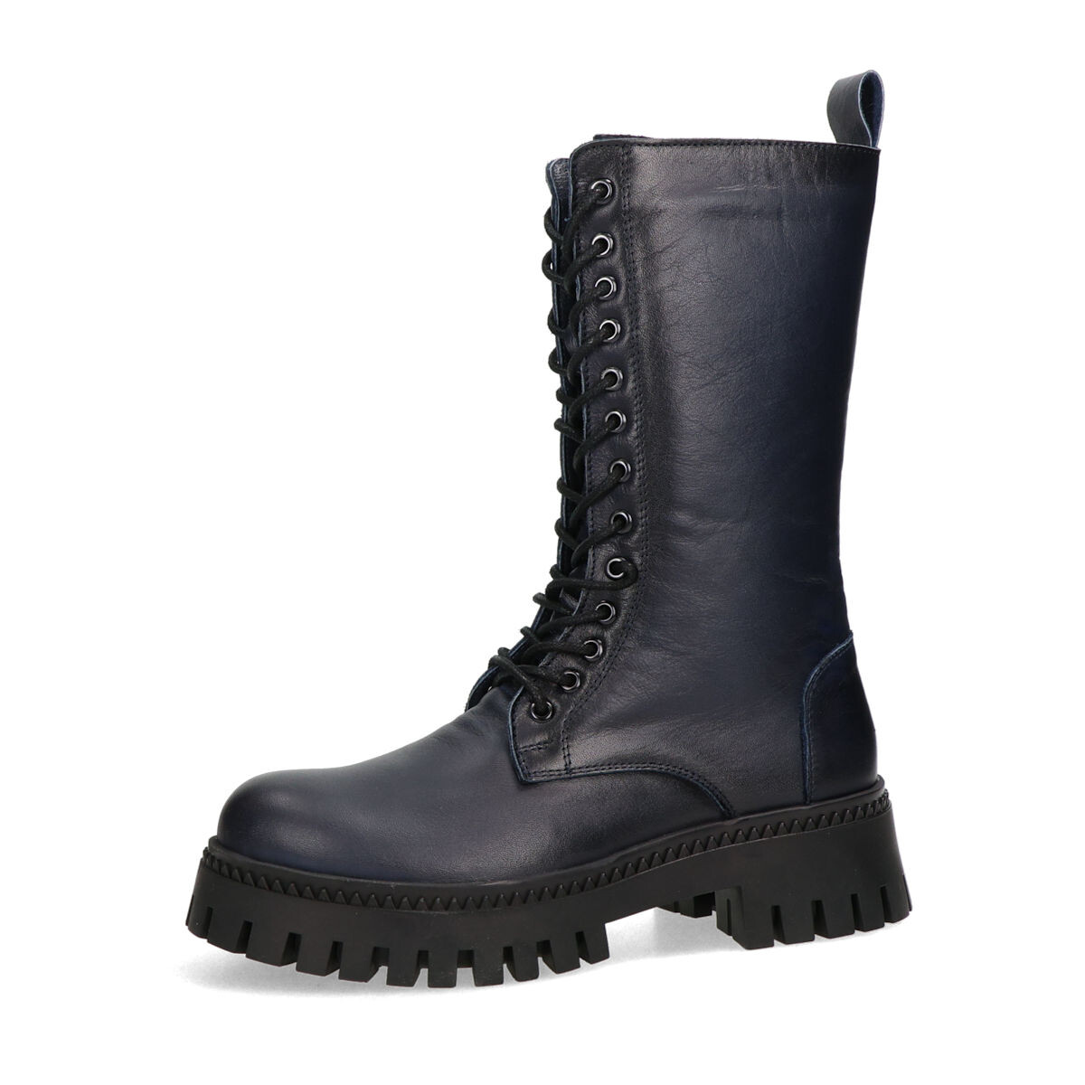 Robel dámské kožené kozačky - tmavomodré - 36