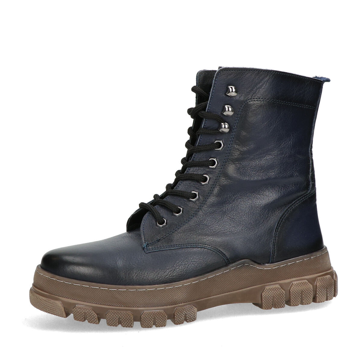 Robel dámské kožené kotníkové kozačky - tmavomodré - 36