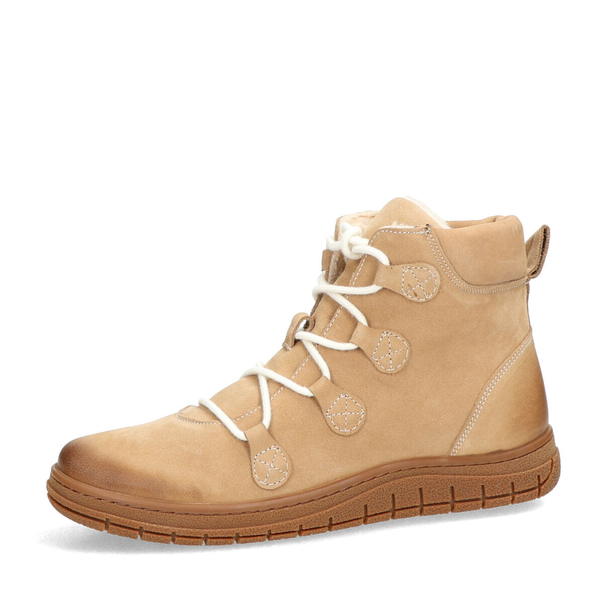 Robel dámské nubukové kotníkové boty - béžovo hnedé - 36