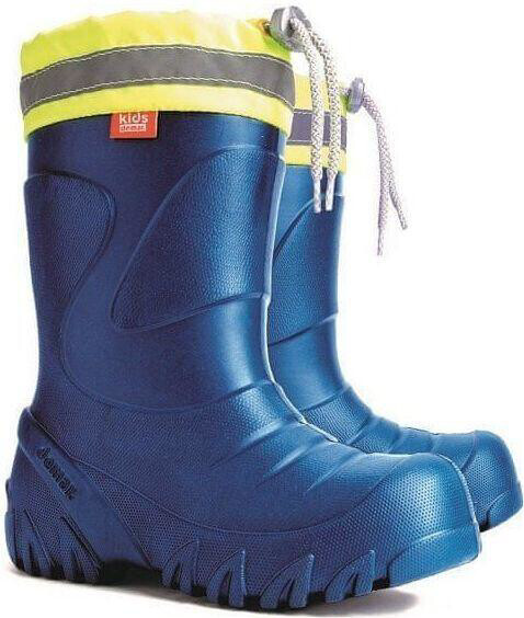 Demar Dětské holínky zateplené MAMMUT S 0300 E metal / blue 22-23 0300E_22-23