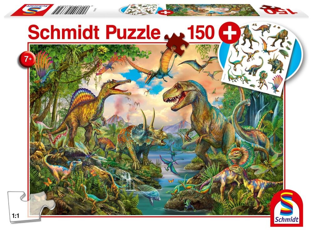Schmidt puzzle Dinosauři 150 dílků + tetování