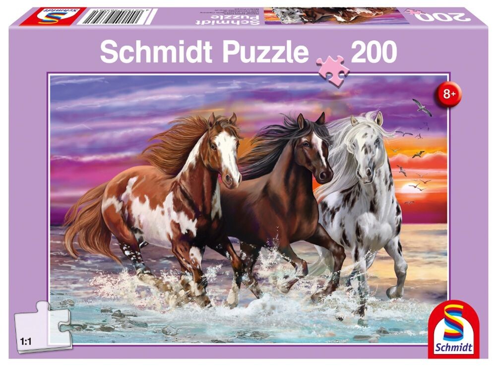 Schmidt puzzle Tři divocí koně 200 dílků