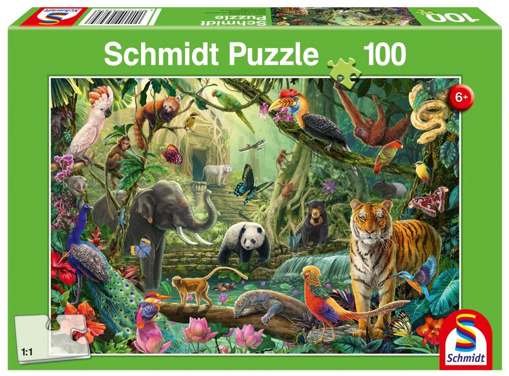 Schmidt puzzle Barevná džungle 100 dílků
