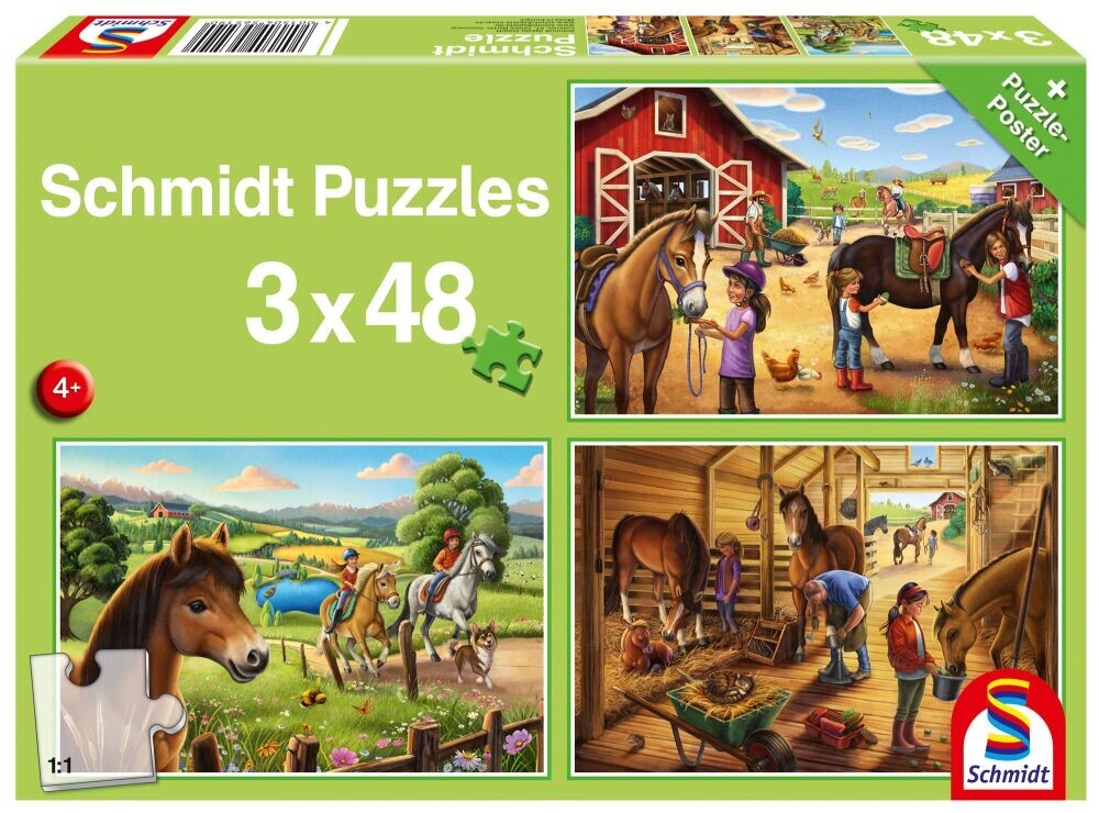 Schmidt puzzle Koně 3x48 dílků