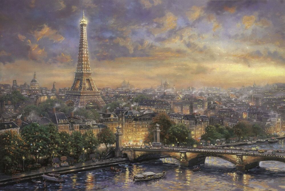 Schmidt puzzle THOMAS KINKADE Paříž - město lásky 1000 dílků