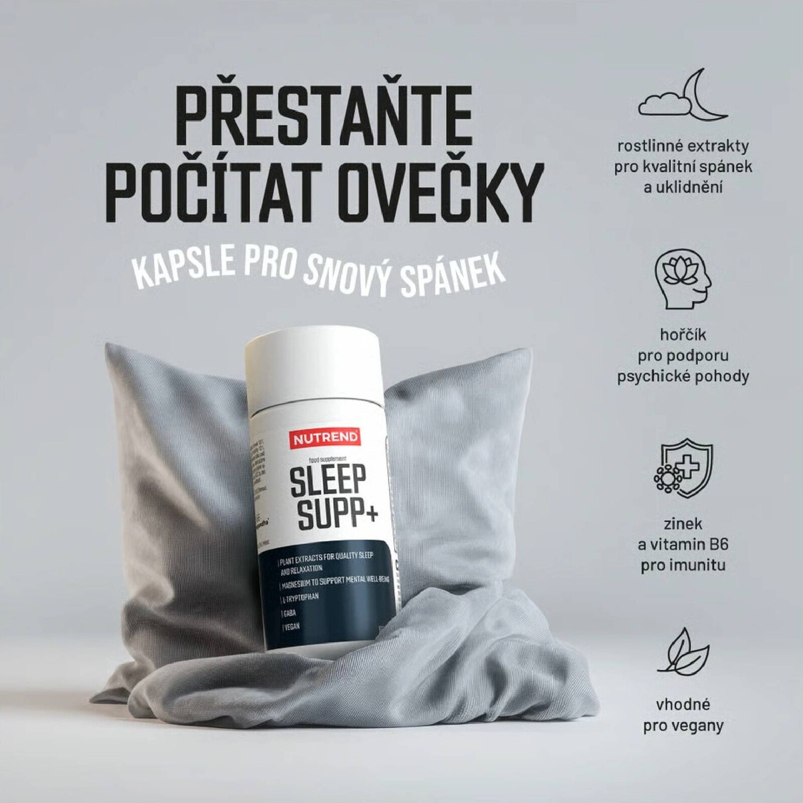 Nutrend Sleep Supp+ 60 kapslí