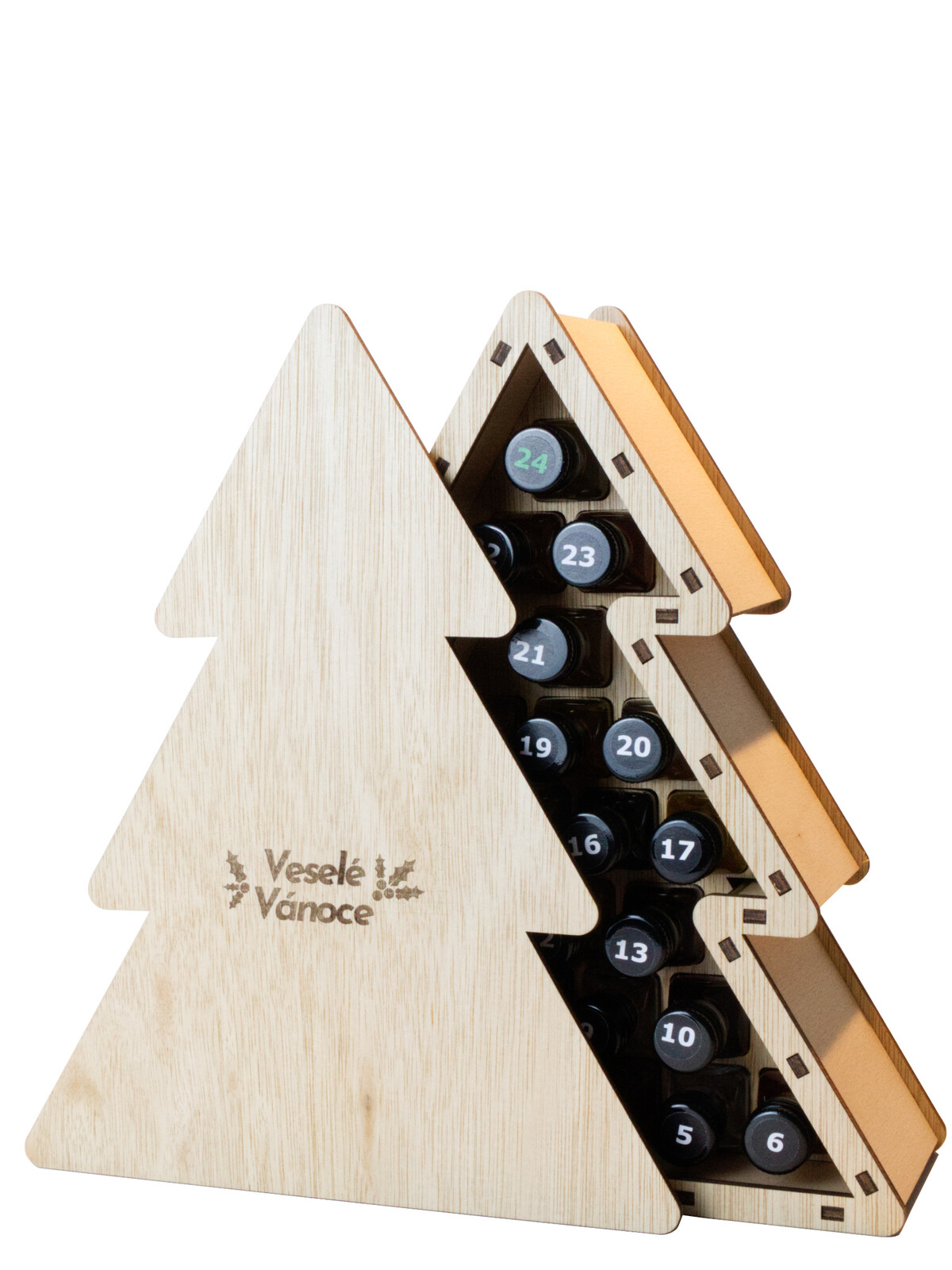 Lihovarek.cz  Tekutý adventní kalendář (Stromeček) 24 x 20ml - na míru