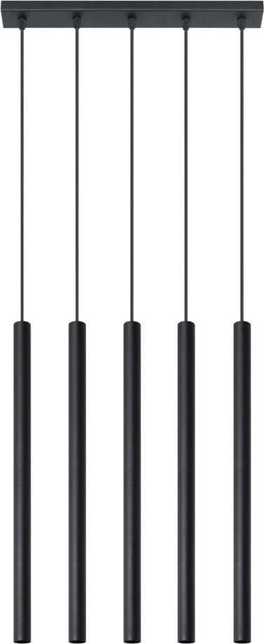 Černé závěsné svítidlo Nice Lamps Fideus, délka 45 cm