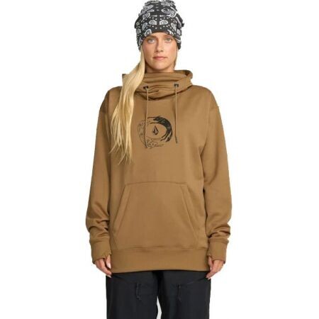 Mikina Volcom Riding Hydro P/O Wms - Hnědá - L