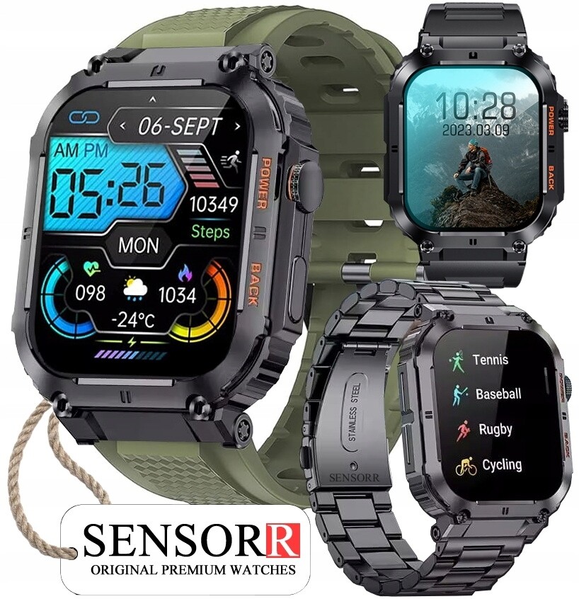 Silné Vojenské Pánské Hodinky Chytré Hodinky Na Náramku Sms Hovory Pl Menu
