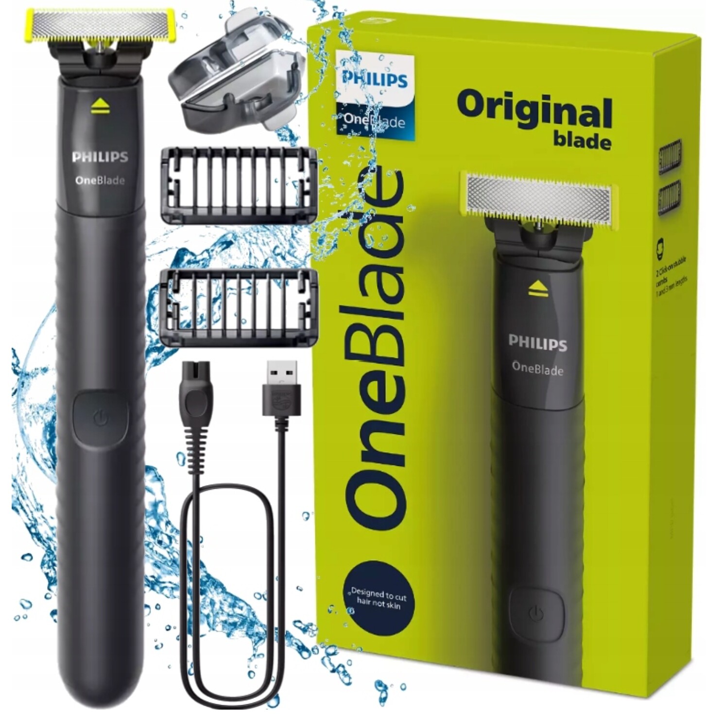 Philips OneBlade – holicí strojek 1 čepel 2 nástavce – originální sada