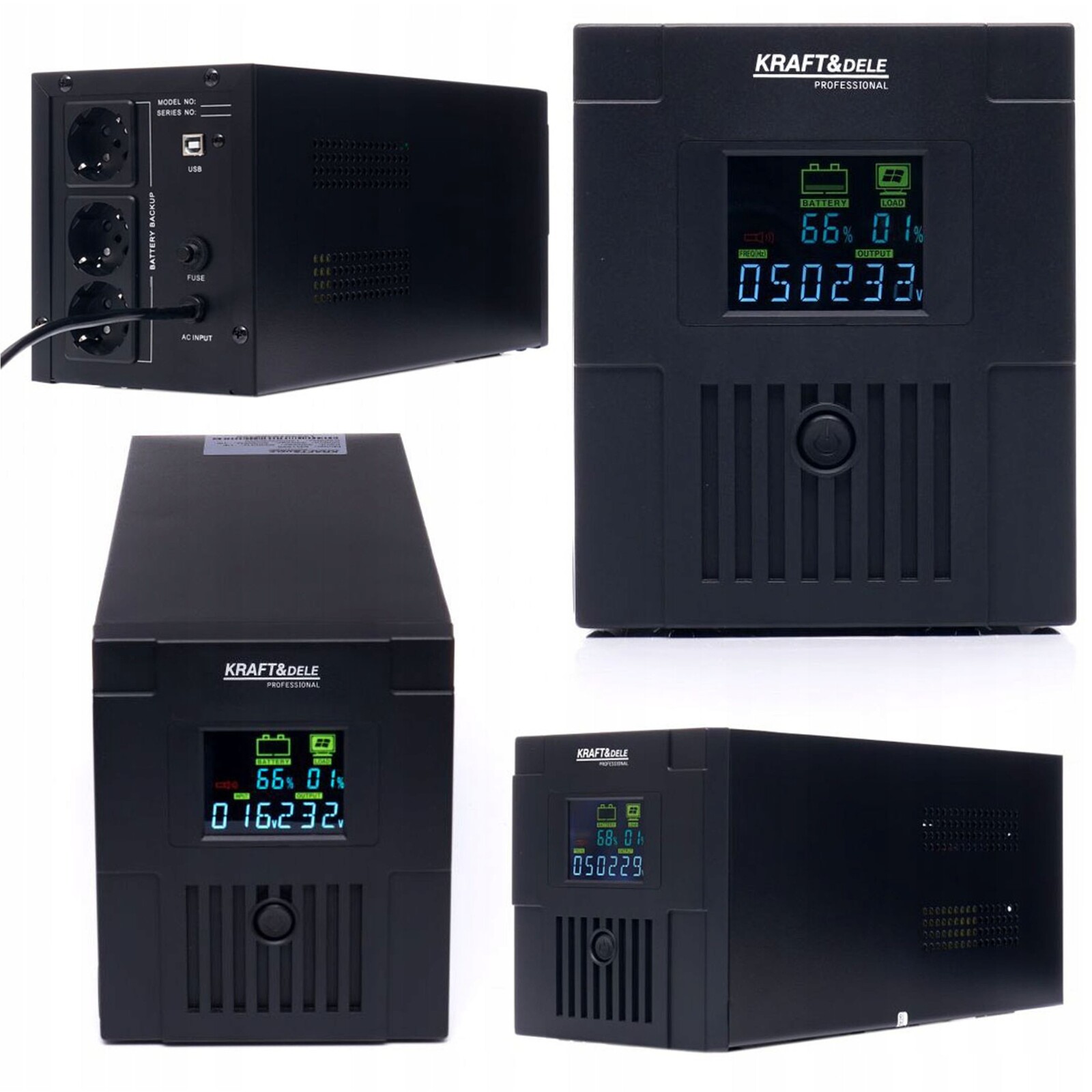 Záložní zdroj LCD Ups Kraft&Dele 900 W 1500 Va