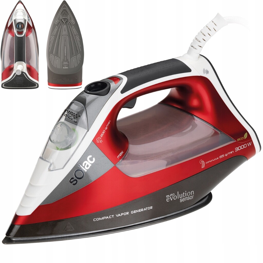 Žehlička Silný Výstup Páry LCD Solac Auto Evolution Sensor 3000W