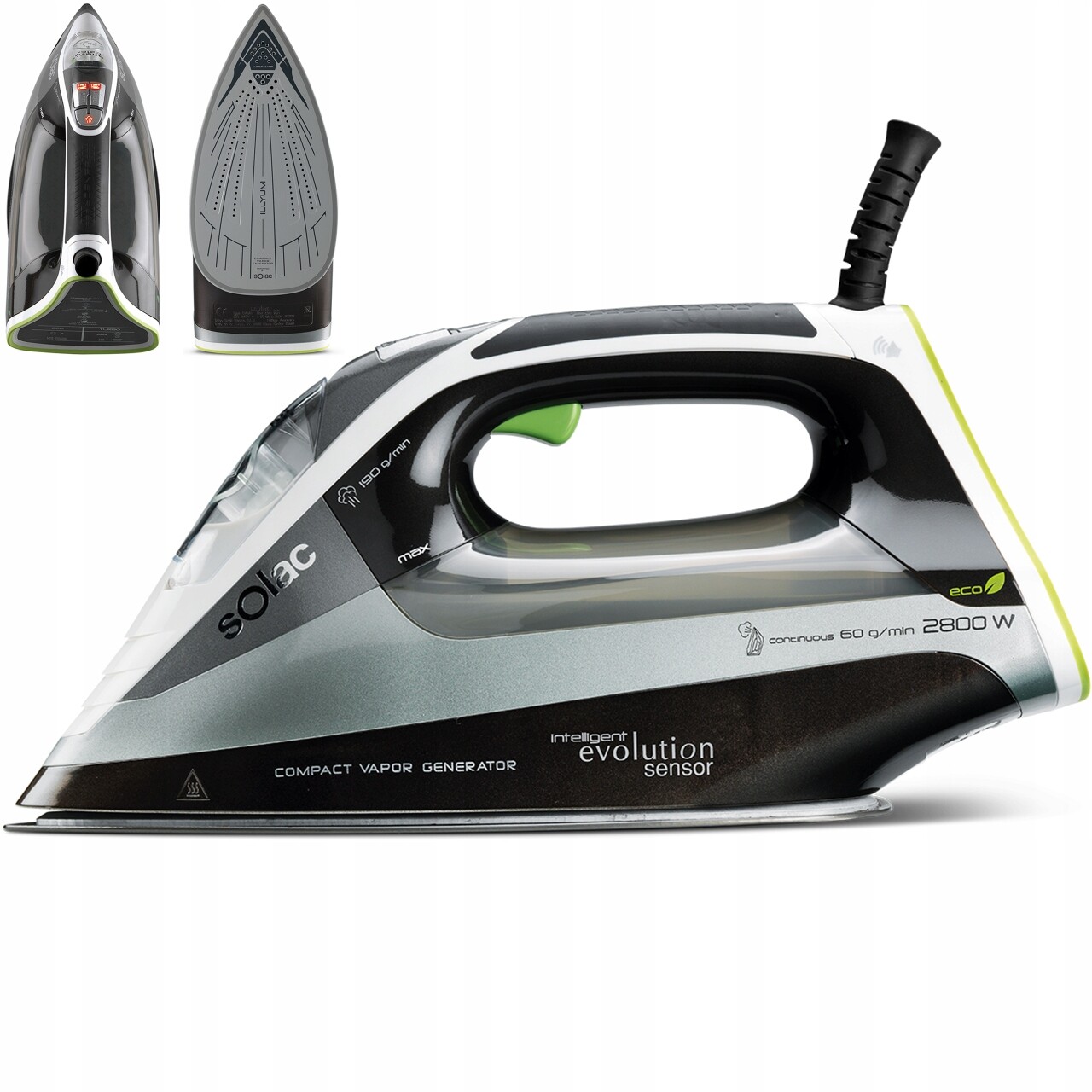 Generátor Páry Silný Žehlička Parní LCD Solac Intelligent Evolution 2800W