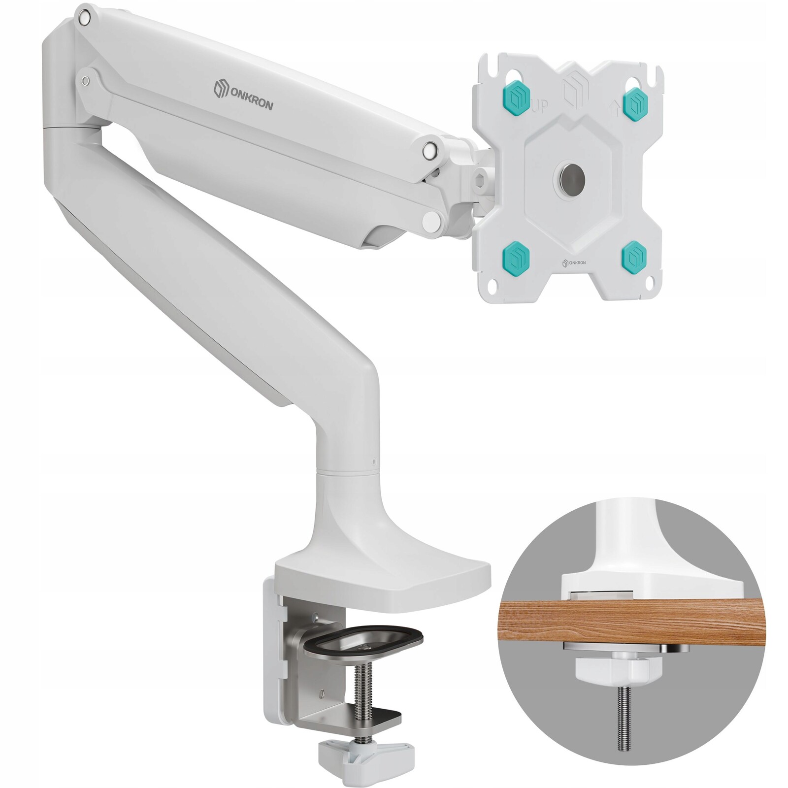 Onkron držák pro monitor 13-32 palců do 9 kg, stolní rameno G100-W, bílý