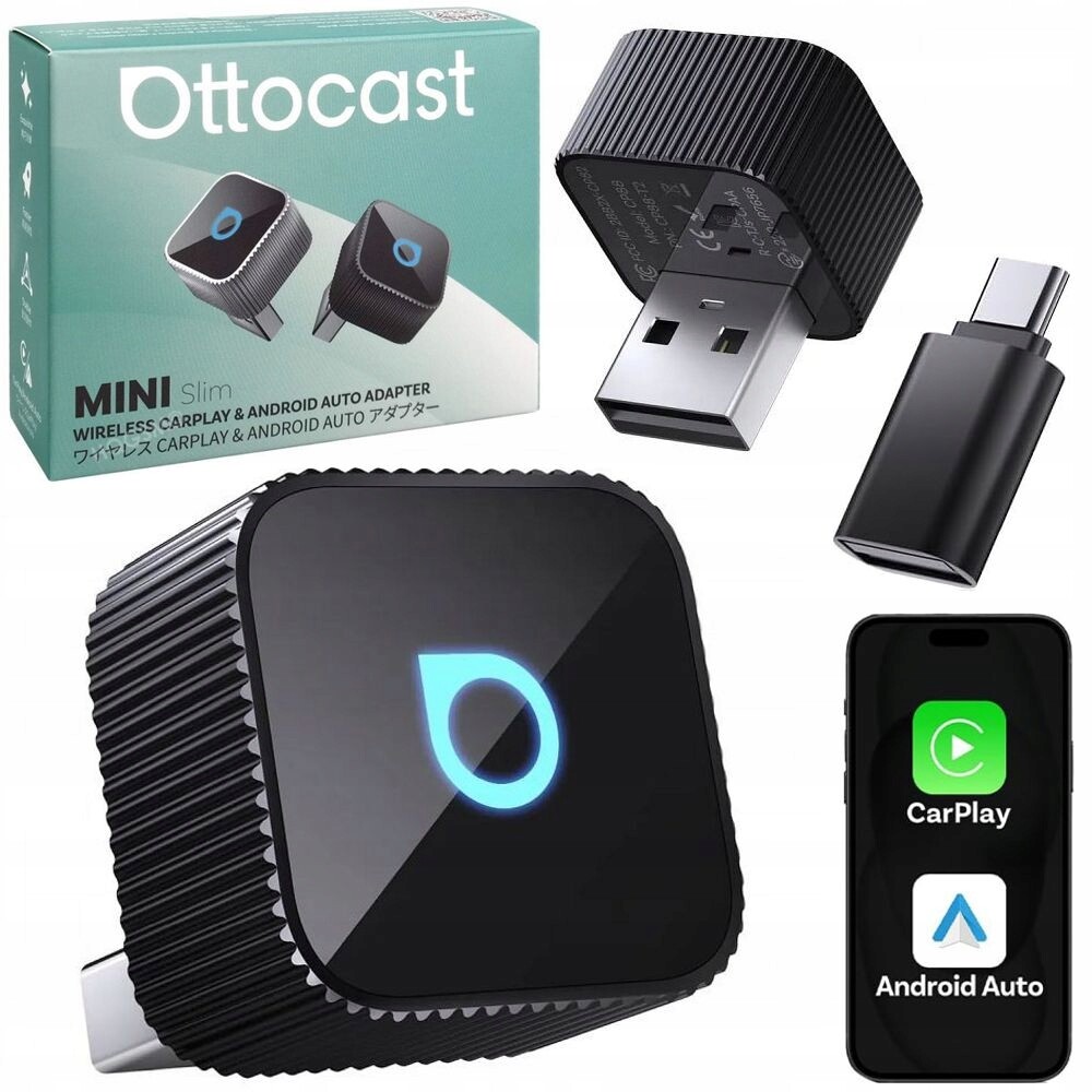 Bezdrátový adaptér Ottocast Mini do auta s Apple CarPlay a Android Auto