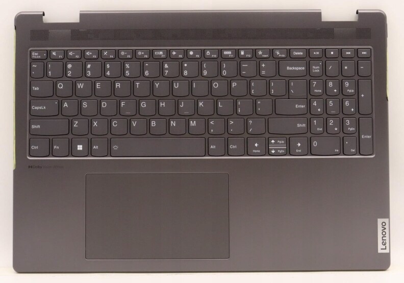 Klávesnice s krytem palmrest pro Lenovo IdeaPad Yoga 7 16IAP7 typ 82QG