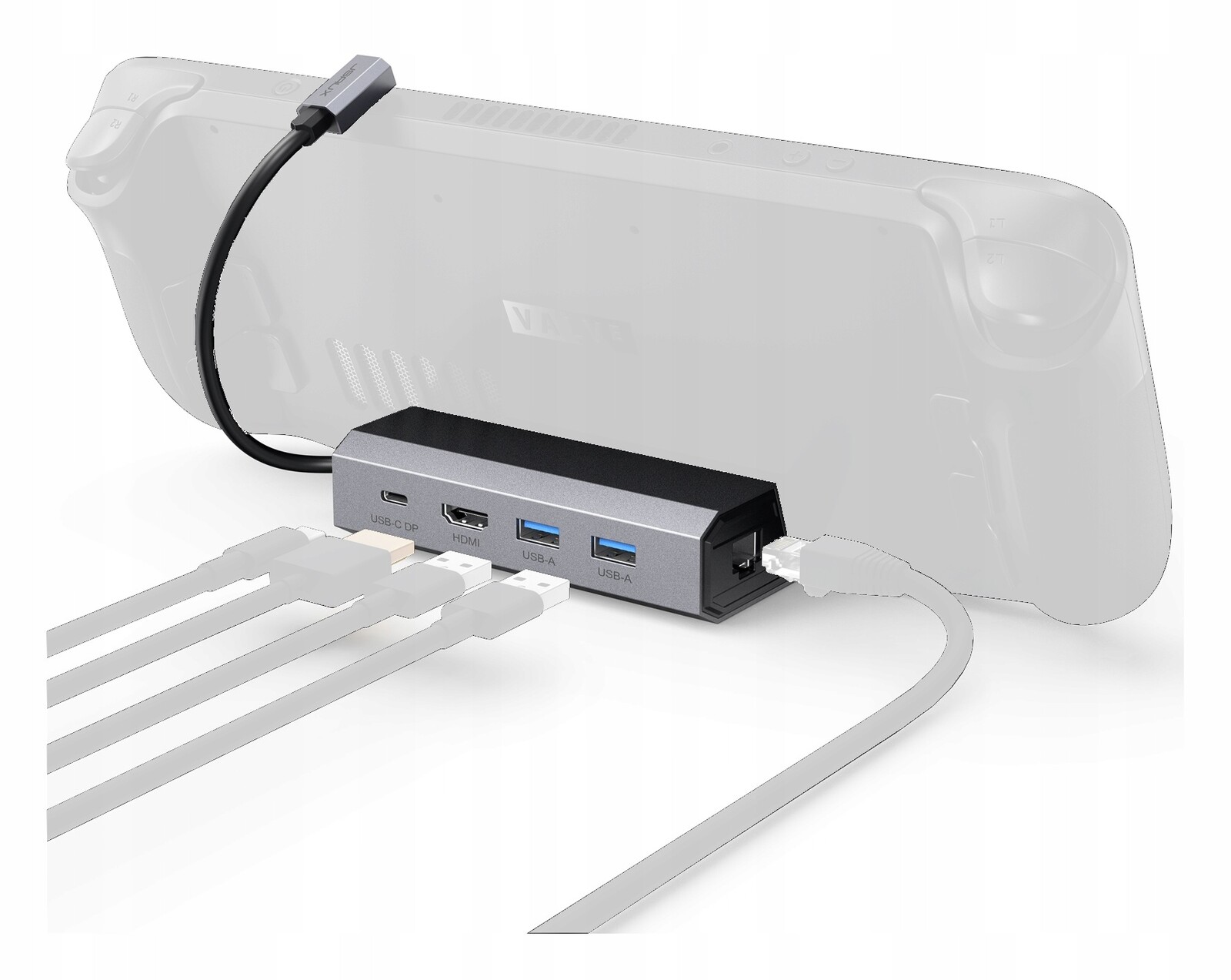 Dokovací stanice Usb-c 3.1 Hub Jsaux Hdmi 4K 100W Pd 100Mbps pro Steam Deck