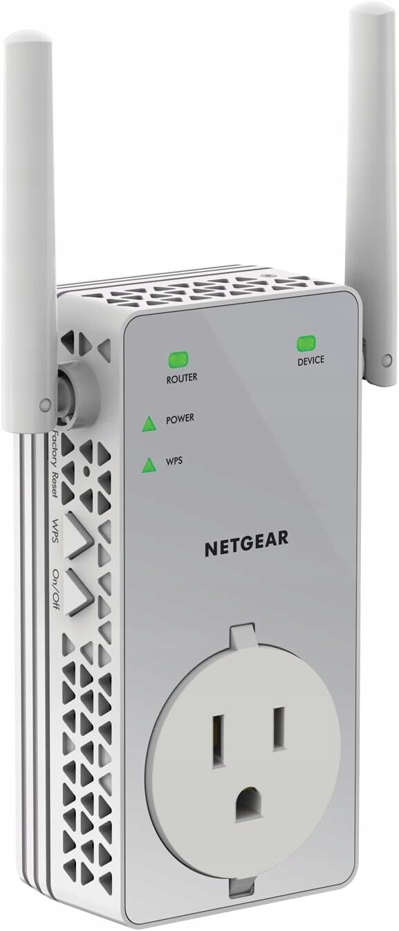 Netgear EX3800-100UKS Zesilovač Signálu Wi-fi Dual Band AC750 Se Zásuvkou