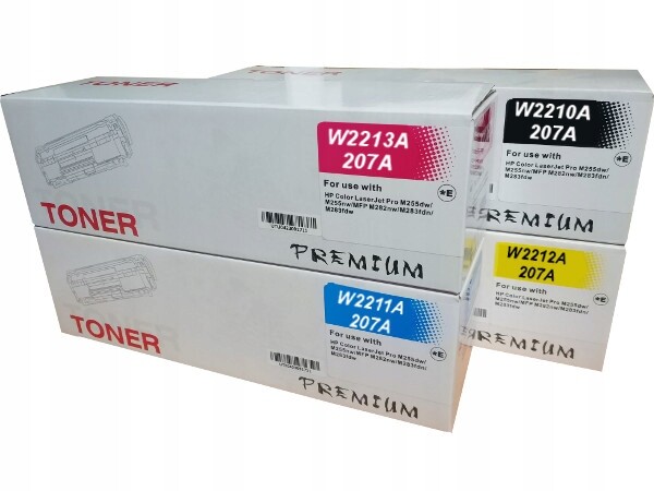 Sada 4x tonerů pro Hp 207A, Hp M255dw, M255nw, Hp M282nw, Hp M283cdw, Chip