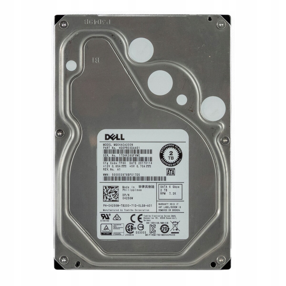Dell 04256W 2TB 7.2K 128MB Sata III 3.5'' MG04ACA200N
