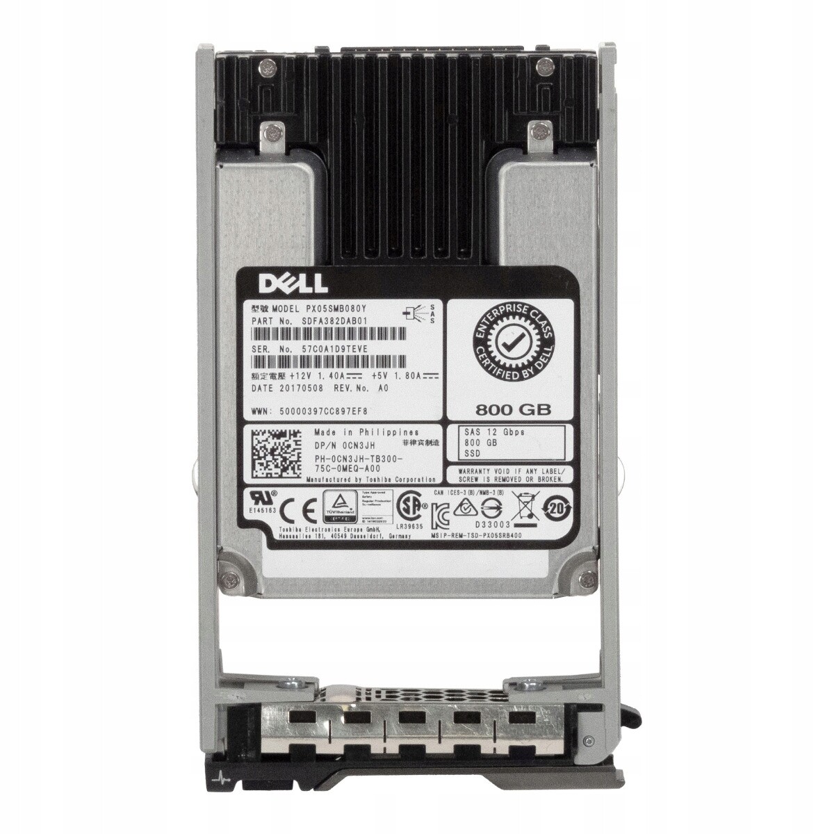 Dell 0CN3JH 800GB MLC SAS-3 2.5'' PX05SMB080Y