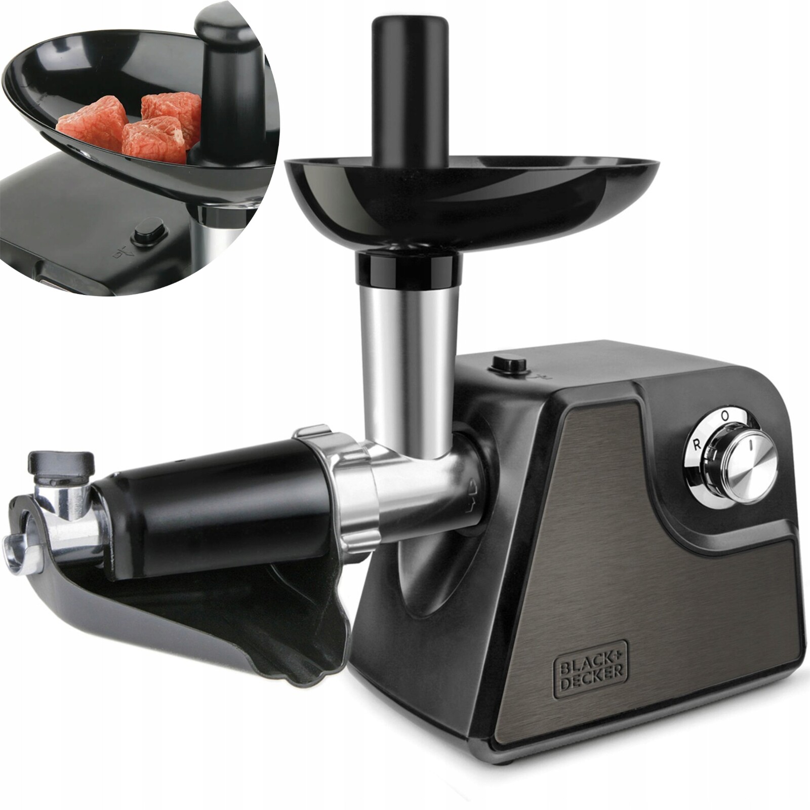 Mlýnek Na Maso S Plničkou Na Klobásy Black+Decker 1000W