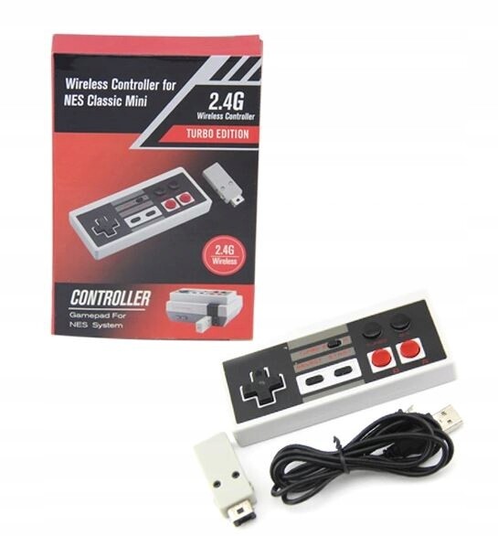 Bezdrátový ovladač Nintendo Nes Classic Edition Mini 2.4G Turbo gamepad