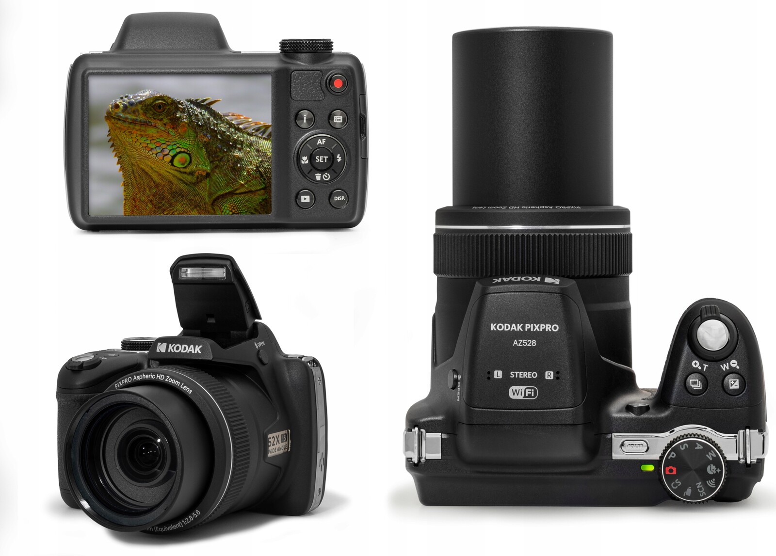 Fotoaparát Kodak Pixpro AZ528 24–1248 mm 52 x Optický Zoom Video 1080p 16MP 3