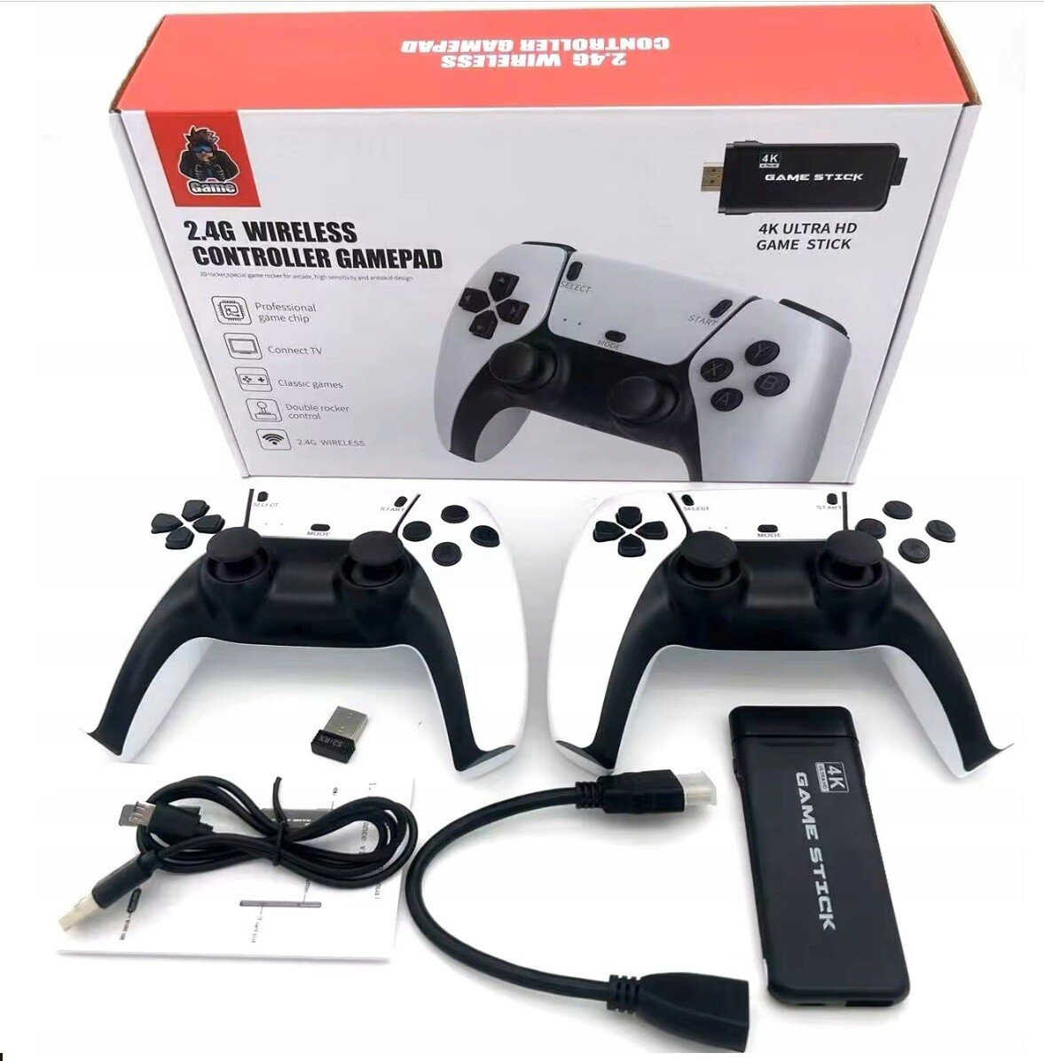 Herní Konzole M15 Wireless 2.4G Hd 20000 Her 64GB Dva Bezdrátové Pady