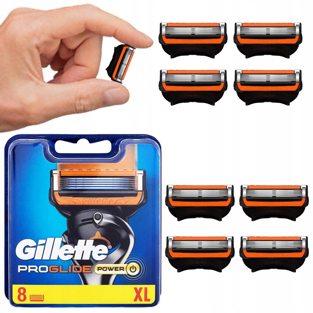 Originální Vložky Čepele Pro Strojek Gillette Fusion 5 Proglide Power x8