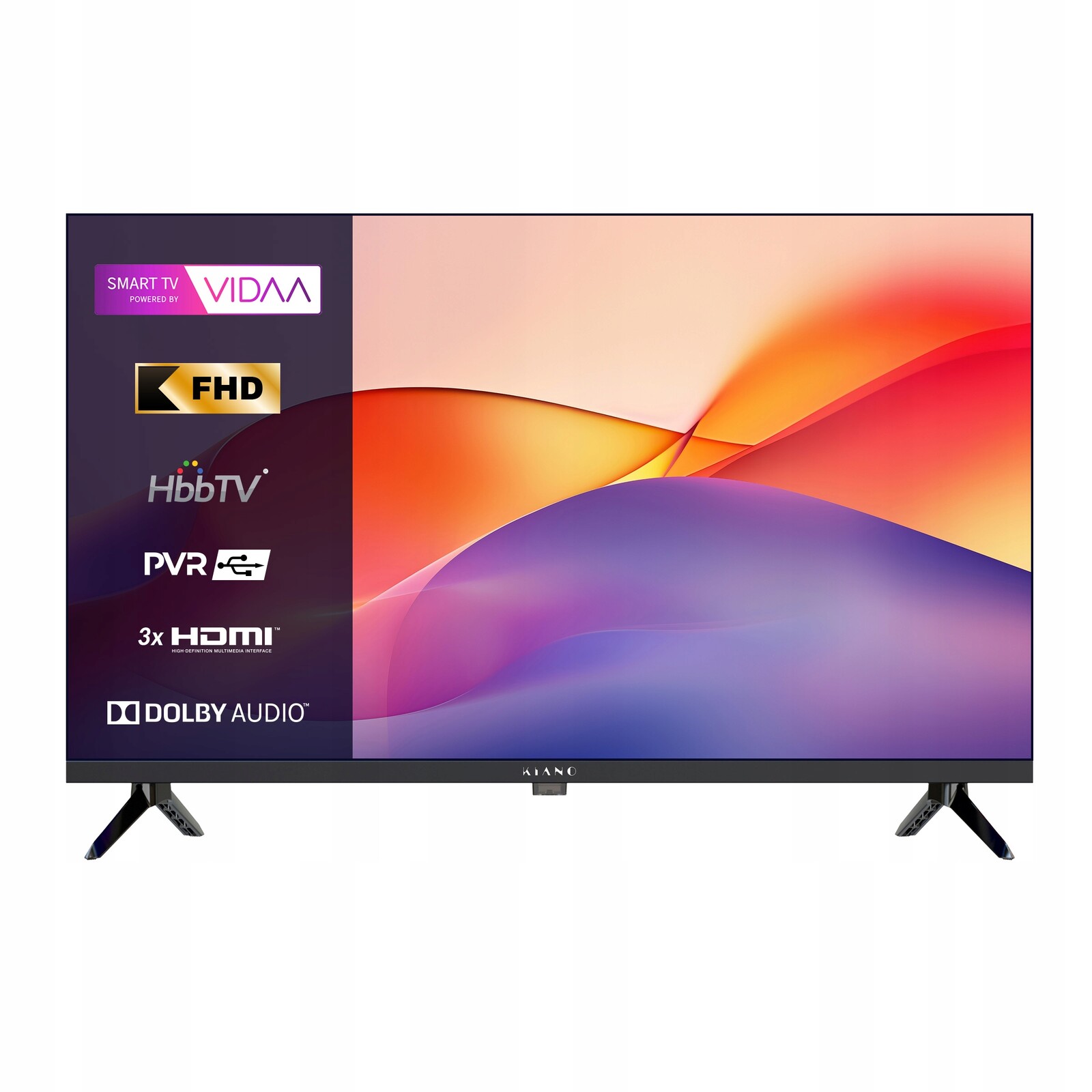 Televizor Kiano Elegance 32' se systémem Vidaa Smart Tv D-led DVB-T2/S2
