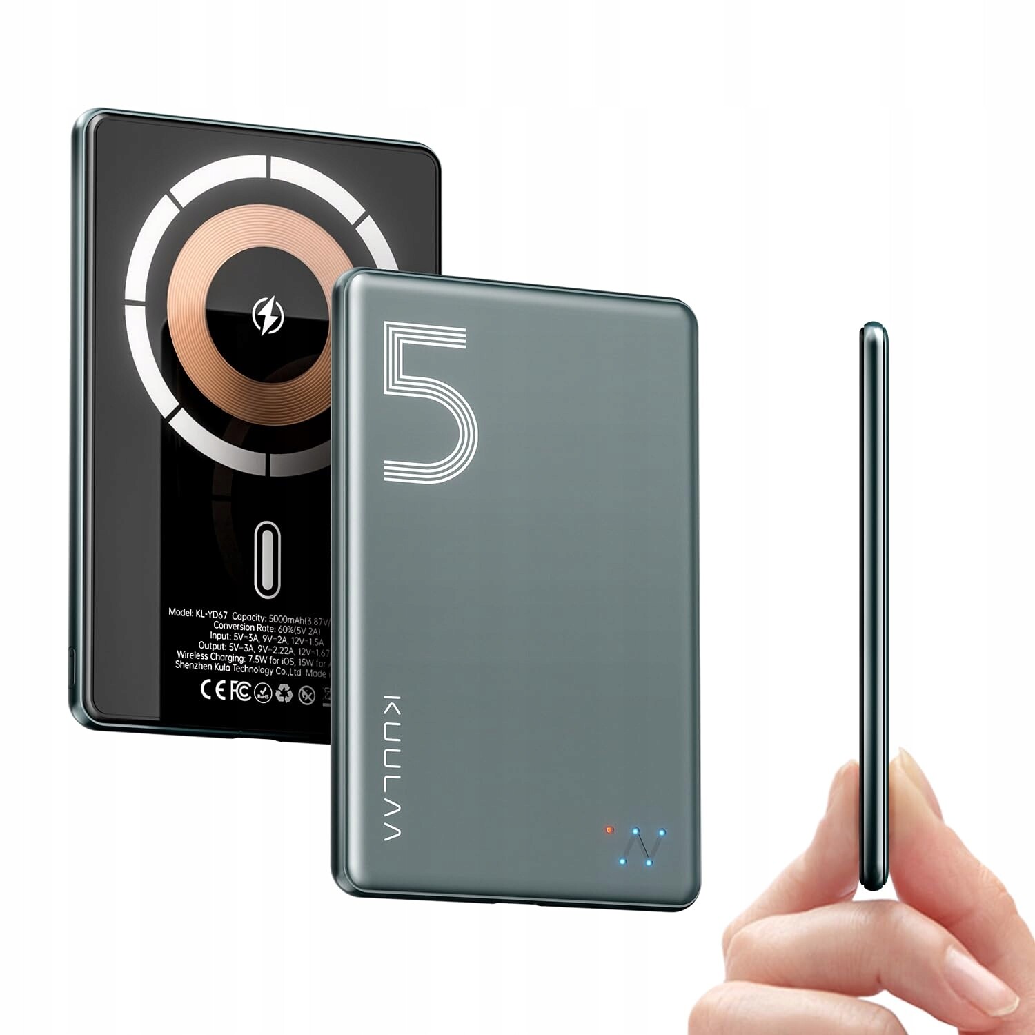 Kuulaa Ultra tenká powerbanka Magsafe, funkce rychlého nabíjení 5000 mAh