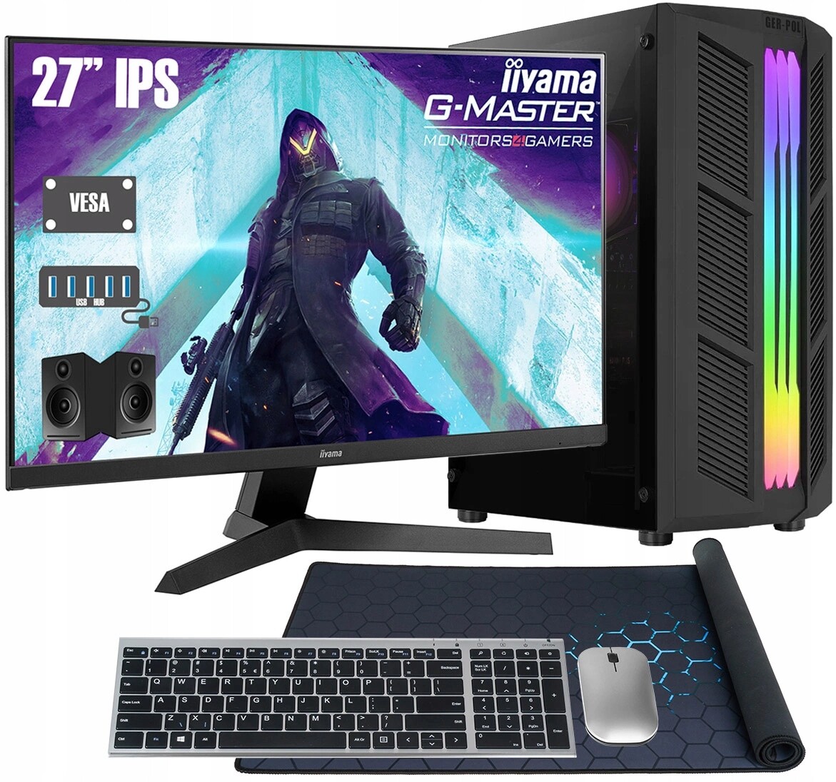 Počítač Ryzen 7 Rtx 3050 32GB Ram 1TB Ssd Windows 11 monitor 27