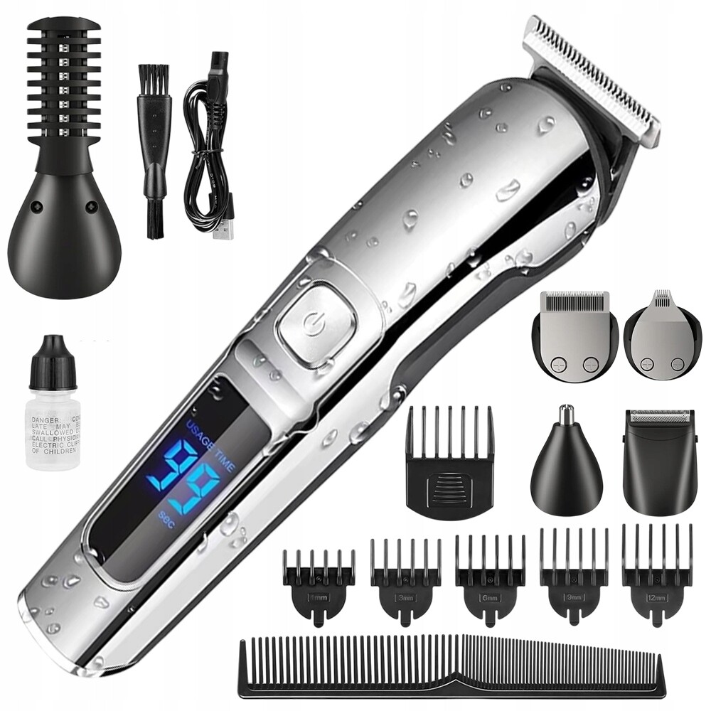 Zastřihovač vousů 11v1 Holicí Strojek Bezdrátový pánský