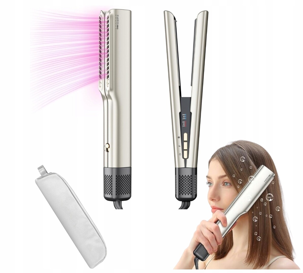 Žehlička Na Vlasy pro mokré a suché vlasy s vysoušečem vlasů Airwrap