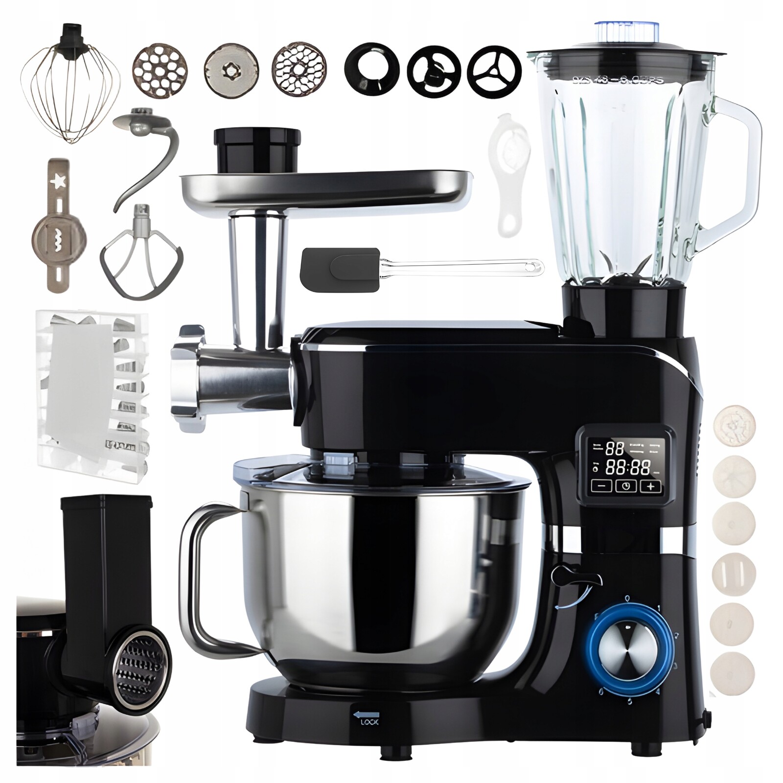 Planetární kuchyňský robot 2000W Blender 1,5L s vyhřívanou mísou