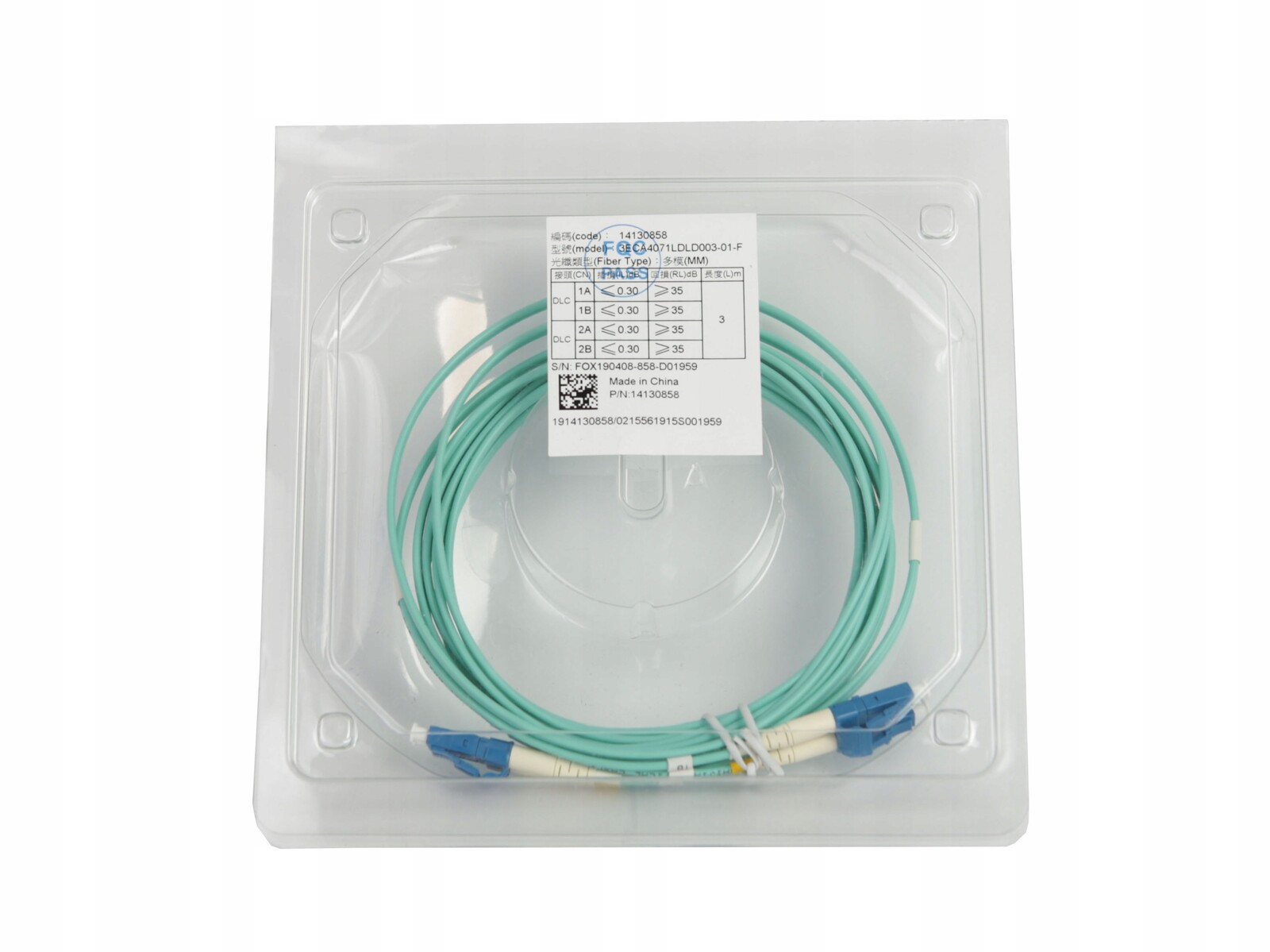 Kabel Huawei 14130858 Dlc/pc A1a.2 Multi-Mode 3 m OM3 Nový