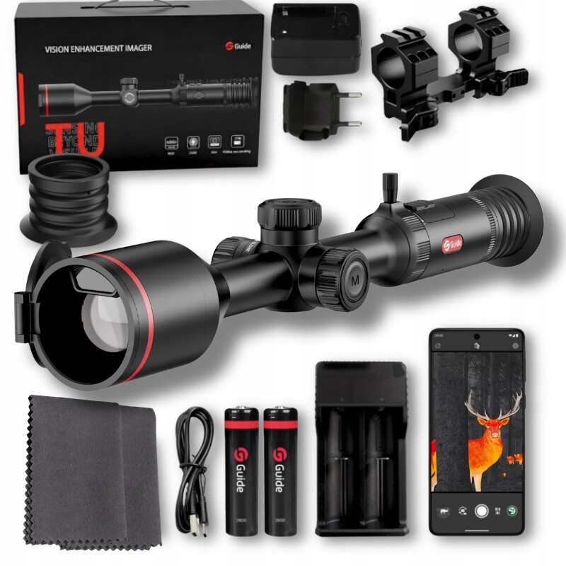 Termovizní dalekohled s dálkoměrem Guide TU650P 3.0 Pro sada montáž