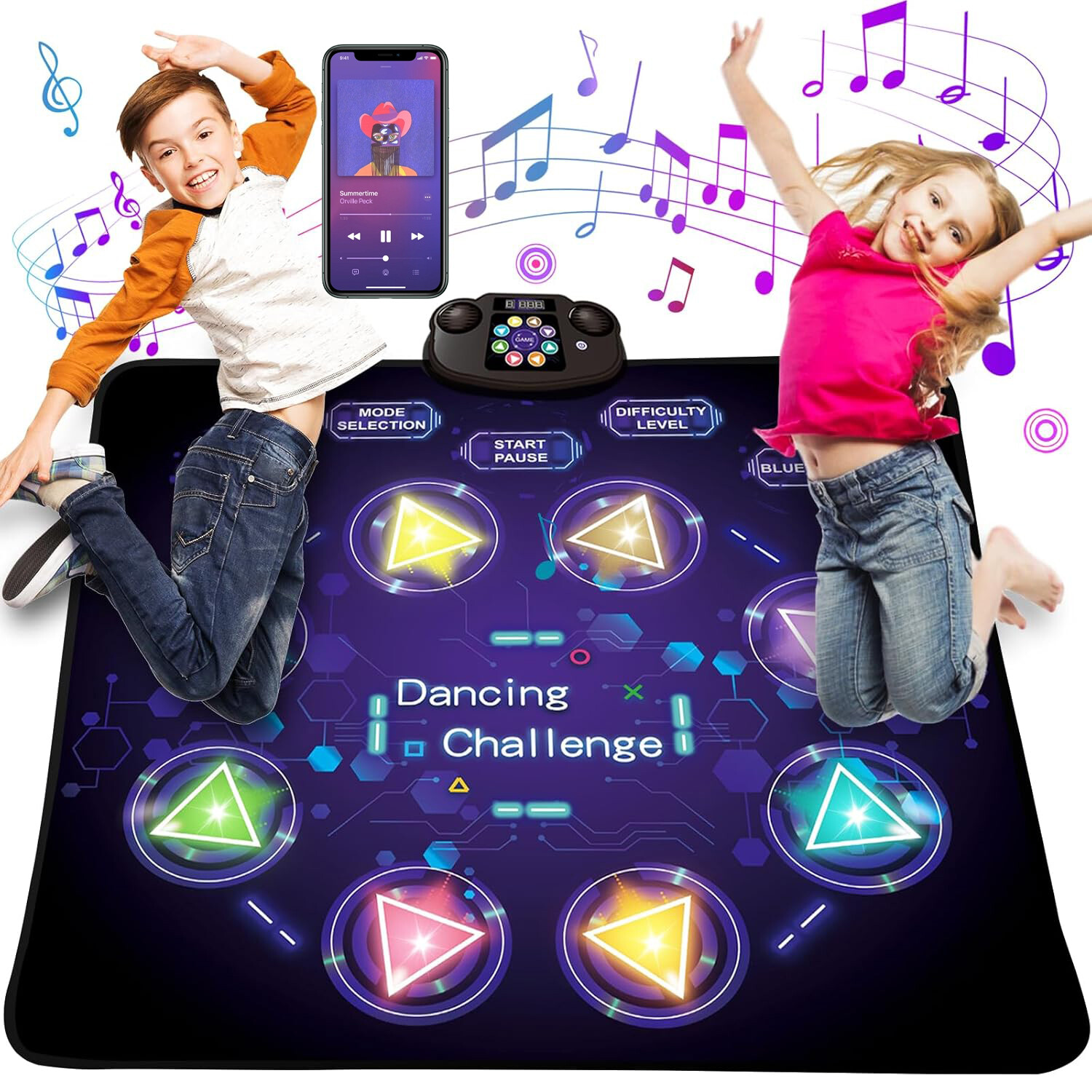 Taneční Podložka S Bluetooth S 8 Led Šipkami Pro Děti