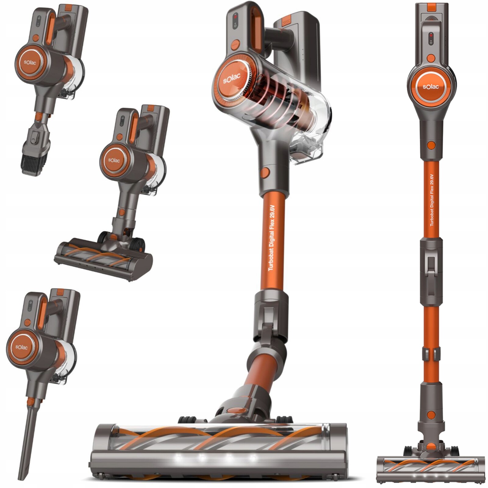 Ruční bezdrátový Vysavač Solac TurboBat Flex 200W