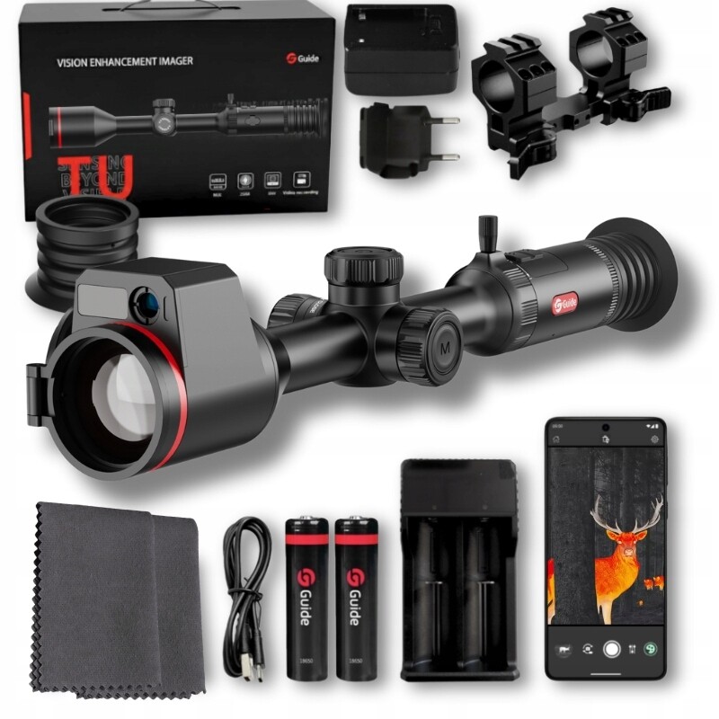 Termovizní/noční dalekohled s dálkoměrem Guide TU650M 3.0 sada