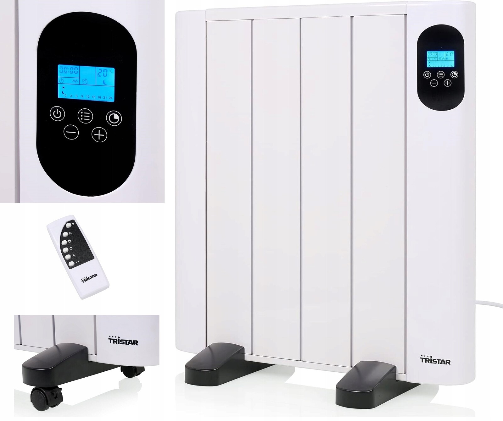 Konvekční ohřívač Digitální časovač paměťová funkce IP24 dálkové ovládání Výkonný 600W